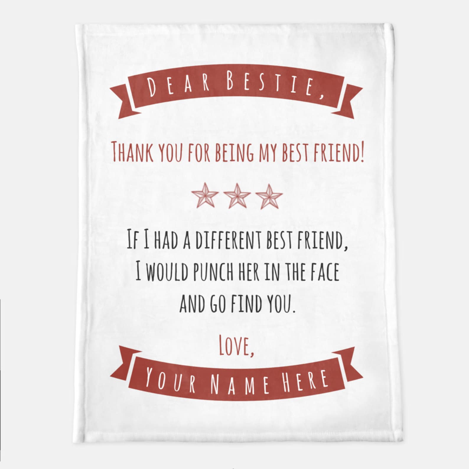 Bestie Blanket Personalized Best Friend Blanket Adult Minky Etsy