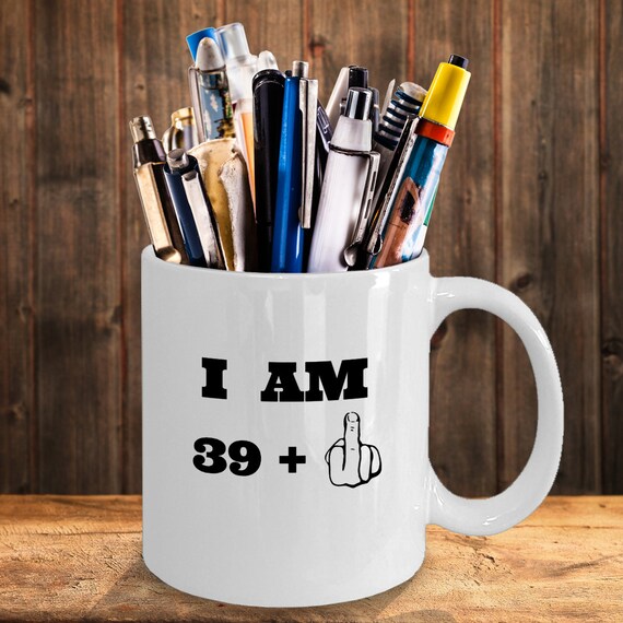 40th Birthday Mug, Middle Finger Gifts For Men And Women Funny