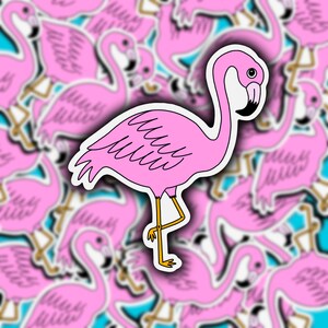 Flamingo Sticker | Summer Sticker | Weatherproof Sticker | Laptop Sticker | Water Bottle Sticker | Die-Cut Sticker | Gift Idea