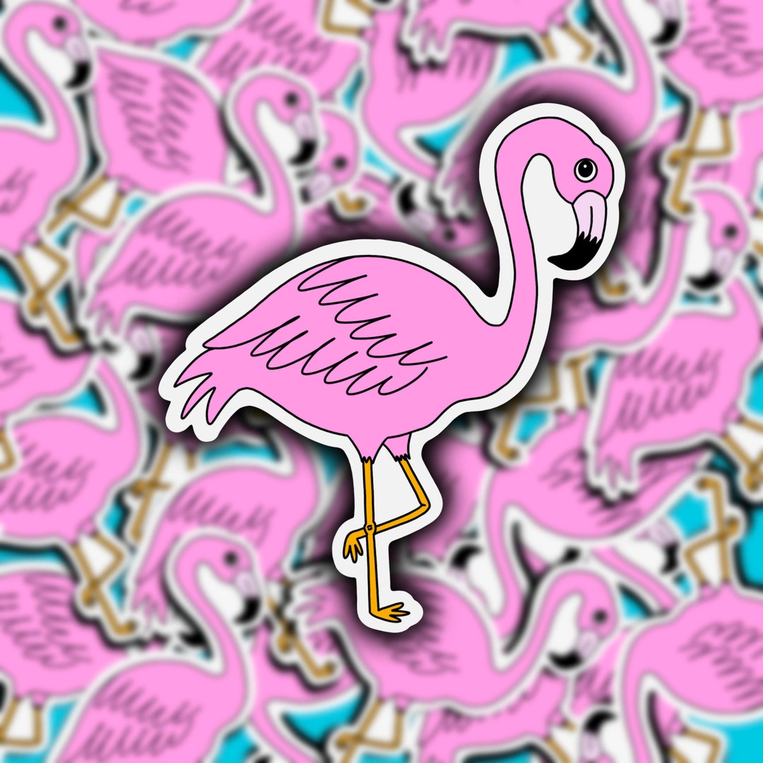 Flamingo Sticker | Summer Sticker | Weatherproof Sticker | Laptop ...