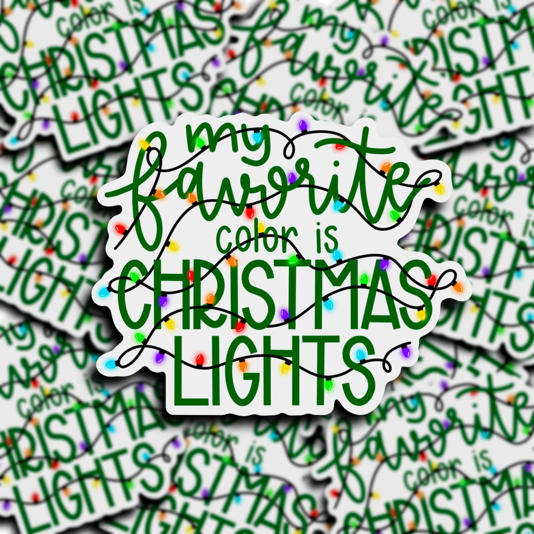Christmas Computer Email Sticker Christmas Sticker | Holiday Sticker | Christmas Lights | Weatherproof ...