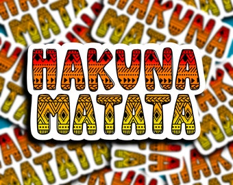 Hakuna Matata Sticker | Lion King Sticker | Disney Sticker | Weatherproof Sticker | Laptop Sticker | Water Bottle Sticker | Die-Cut Sticker