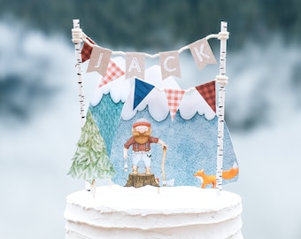 lumberjack cake topper, printable cake topper, forest cake decor, lumberjack party, baby shower, cake banner, boy birthday, printable party