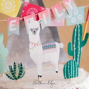 Llama Printable Cake Topper, Llama Cake Topper, Llama Cake Decor, Cake ...