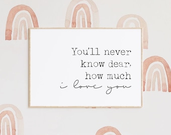 Nursery Rhyme Print, Hand Lettered Baby Quote (Digital Download)