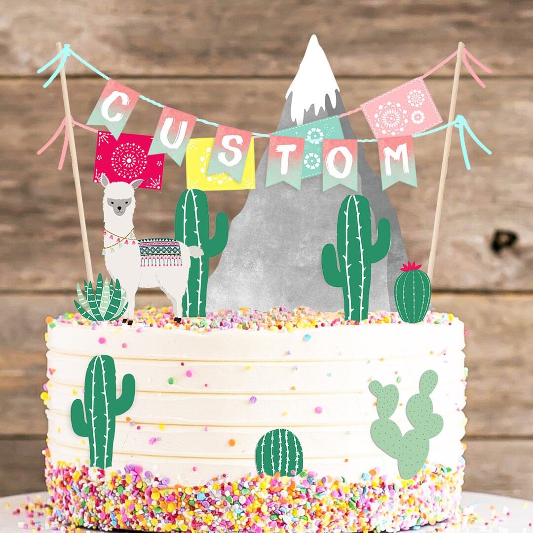 llama-printable-cake-topper-llama-cake-topper-llama-cake-decor-cake-banner-llama-printable-cake-banner-one-birthday-fiesta-cactus-etsy for Free Printable Llama Cake Topper Llama Printable Cake Topper, Llama Cake Topper, Llama Cake Decor, Cake Banner, Llama Printable Cake Banner, One Birthday, Fiesta, Cactus - Etsy for Free Printable Llama Cake Topper