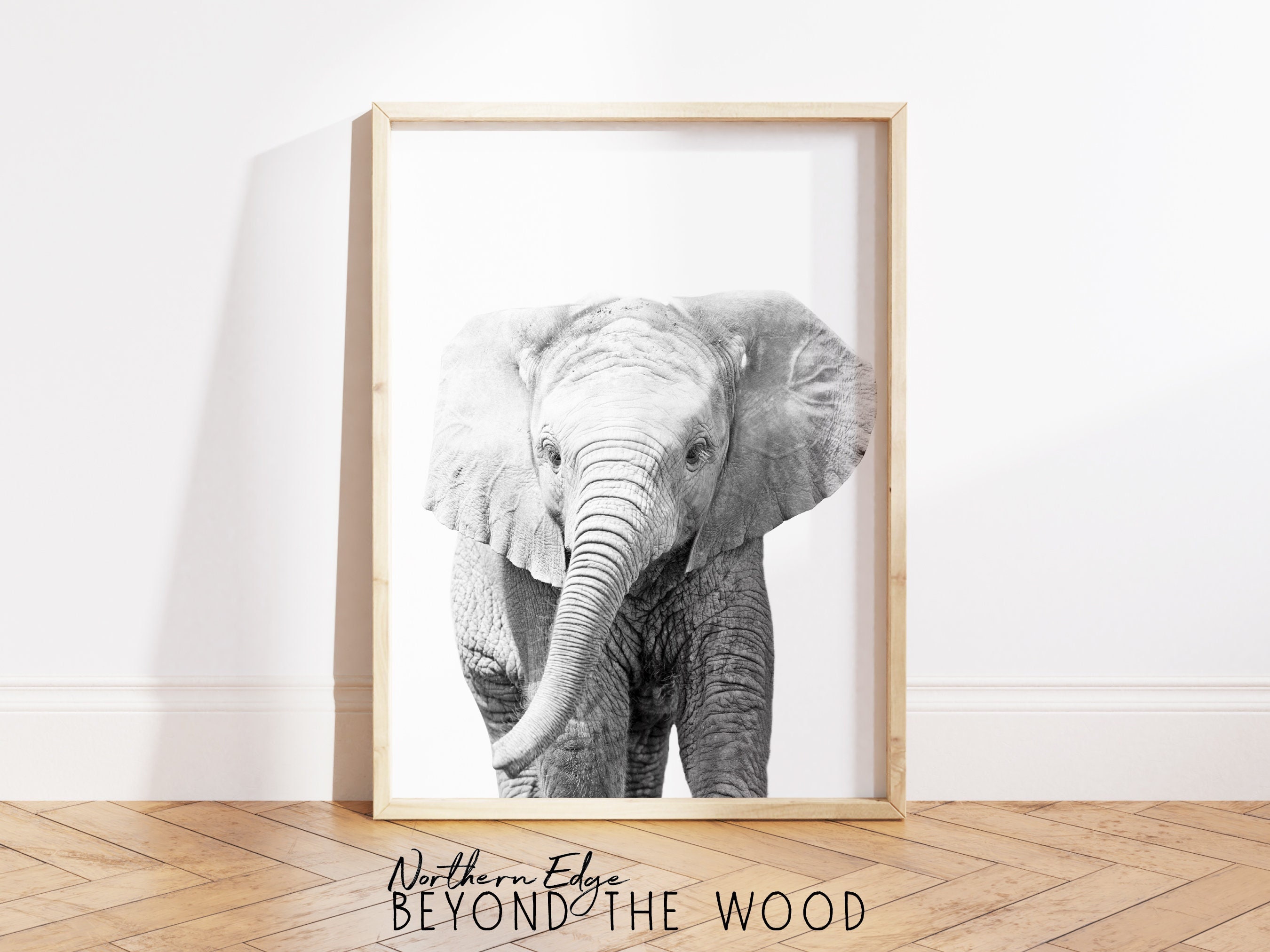 Baby Elephant Print African Art Safari Nursery Print Animal - Etsy