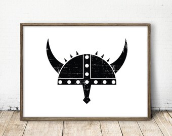 viking print, warrior boys room, nordic art, nordic print, scandinavian art, icelandic decor, minimalist boy's room, viking print, black art