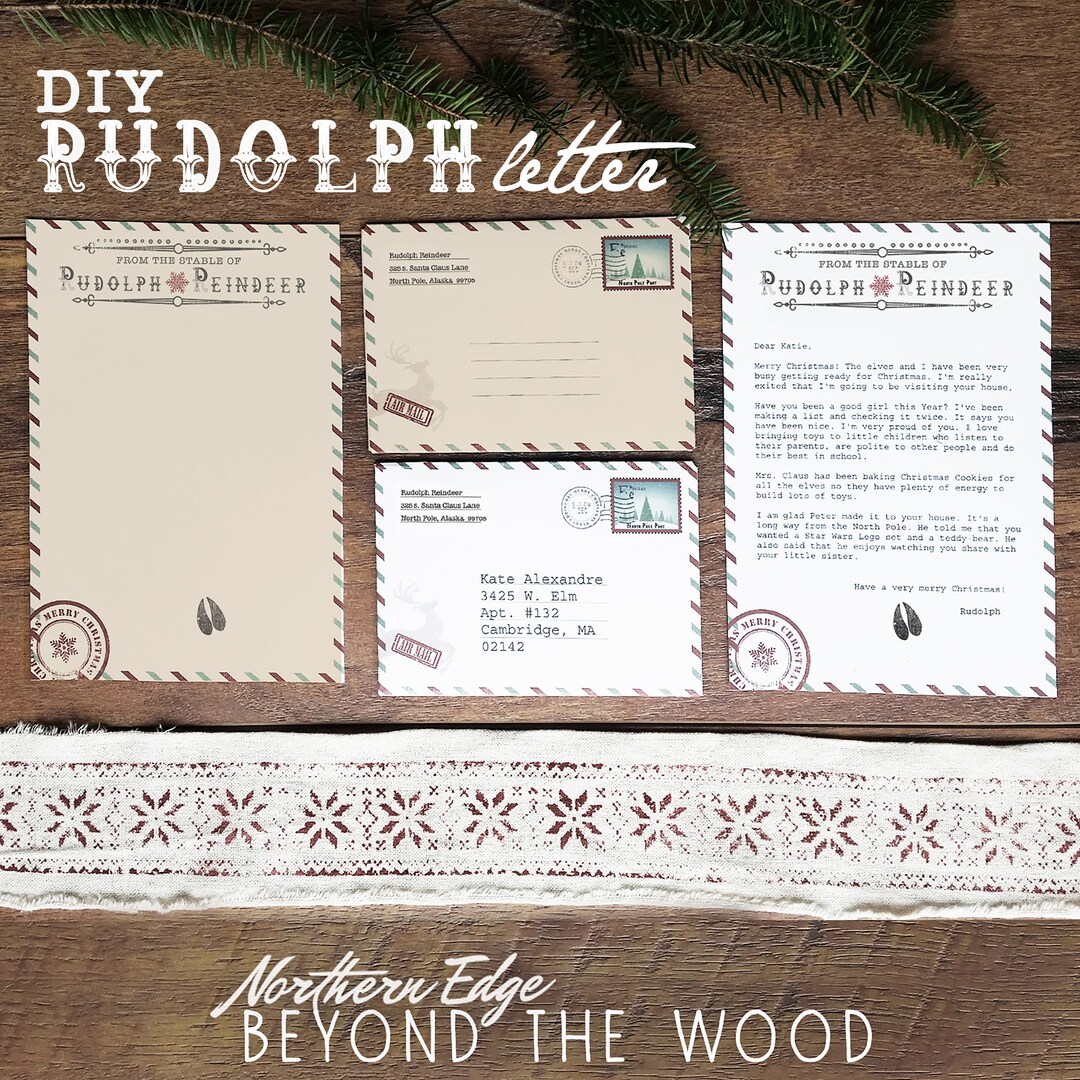 Rudolph Christmas Letter, Reindeer Letter, Rudolph Stationary, Add Your ...