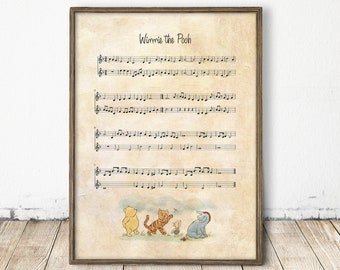 Vintage Winnie Puuh sie, Winnie Puuh Druck, Winnie Puuh Kunst, Kinderzimmer Druck, Winnie Puuh Dekor, Winnie Puuh Kinderzimmer Kunst