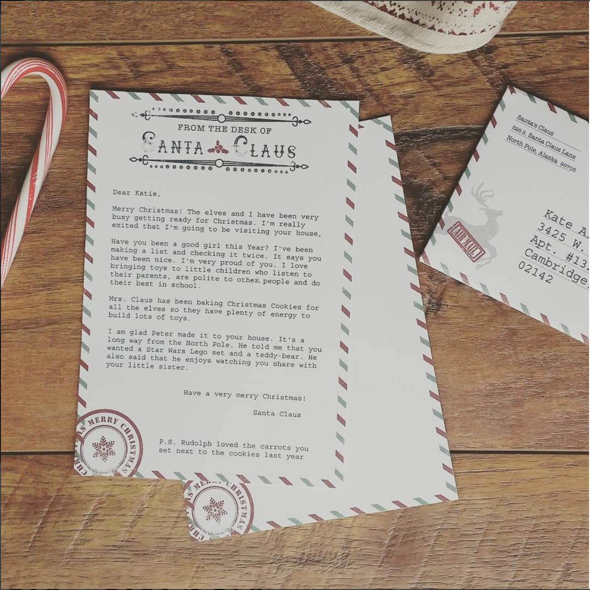 Santa Letter Santa Claus Letter Santa Stationary Custom | Etsy UK