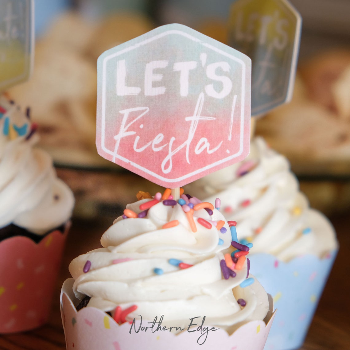 Llama Printable Cupcake Toppers Cupcake Toppers Fiesta Party | Etsy