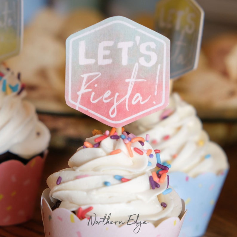 Llama Printable Cupcake Toppers Cupcake Toppers Fiesta Party - Etsy