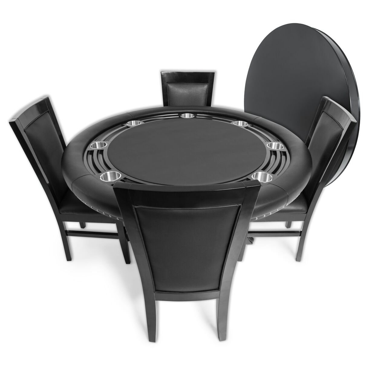 The Nighthawk Poker Table With Dining Top & 4 Dining Chairs Etsy