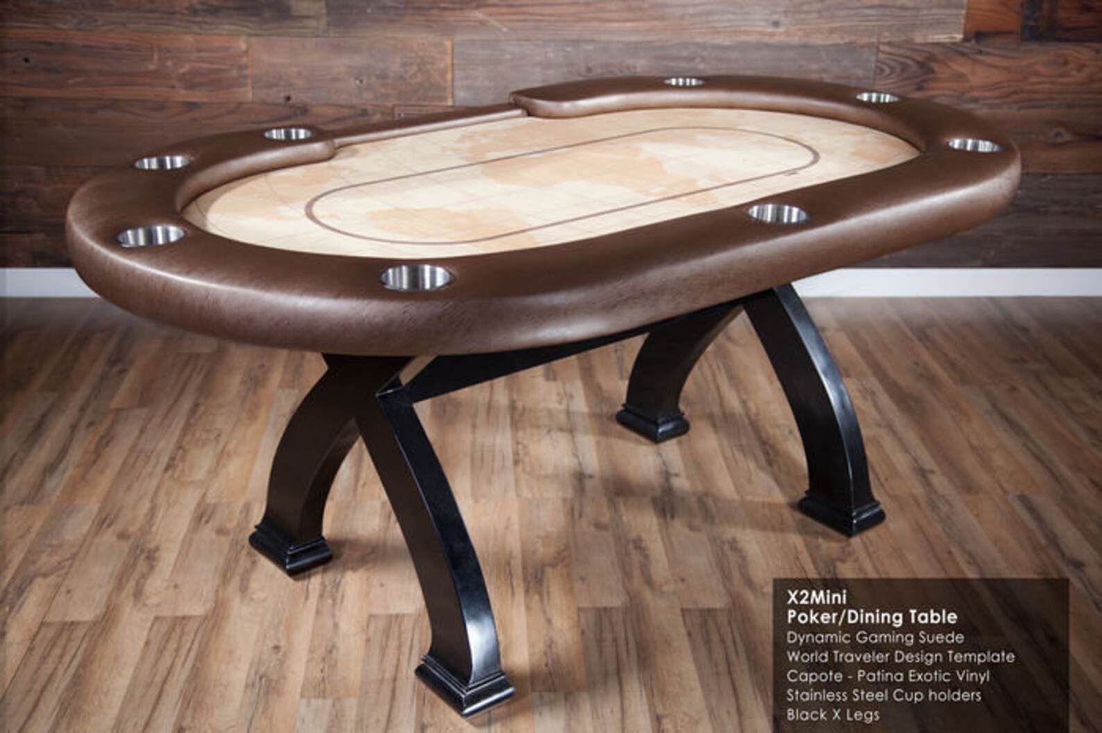 X2 Mini Poker Table with Dining Top and 6 Lounge Chairs Etsy