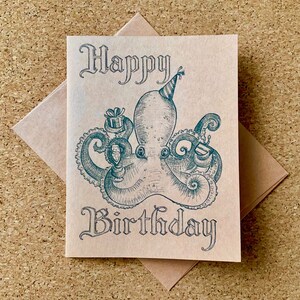 Octopus Birthday Card
