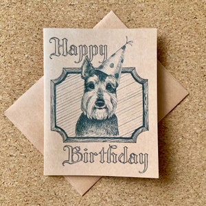 Carte d'anniversaire Schnauzer