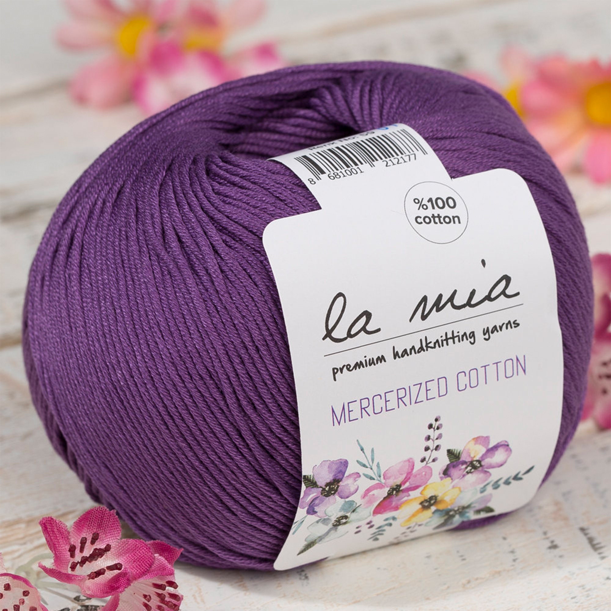 La Mia Mercerized Cotton Yarn, Yellow - 177 - Hobiumyarns