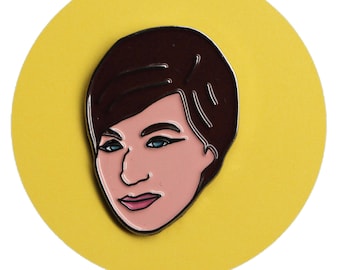 Barbra Streisand enamel lapel pin