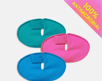 Antimicrobial Trach Pads in Pink, Blue, Teal for Tracheotomy Cover - Surgery Recovery - Trach Dressing -Soft, Absorbent, Washable, Reusable!