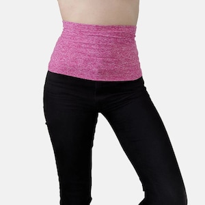 SoftStretch Waistband in Hot Pink w/ mild compression for Ostomy, Surgery Recover, Feeding Tube, Catheter, Feeding Tube, Maternity