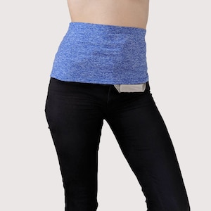 SoftStretch Waistband in Indigo w/ mild compression for Ostomy, Surgery Recover, Feeding Tube, Catheter, Feeding Tube, Maternity