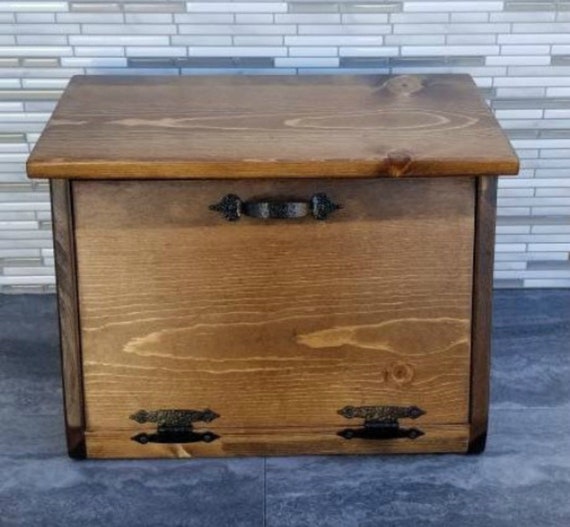 Wooden Bread Box Countertop Storage Personalization Etsy