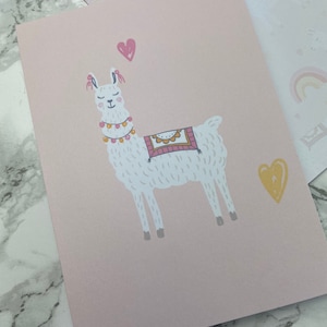 Postkarte „Lama“ mit passendem Umschlag