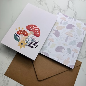 Postkarte „Pilz“ mit passendem Umschlag