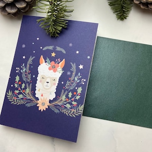 bis 15.12. - Weihnachtskarte Lama
