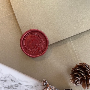 Wachssiegel mit Weihnachtsmotiv - Schneeflocke