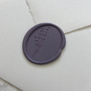 Wachssiegel mit Blumenmotiv - Lavendel mit 3D-Effekt | Für unvergessliche Hochzeitseinladungen