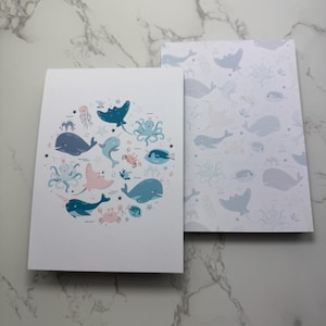 Postkarte „Under the sea“ mit passendem Umschlag
