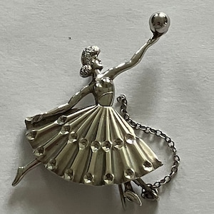 Sterling Silver Dancer Brooch