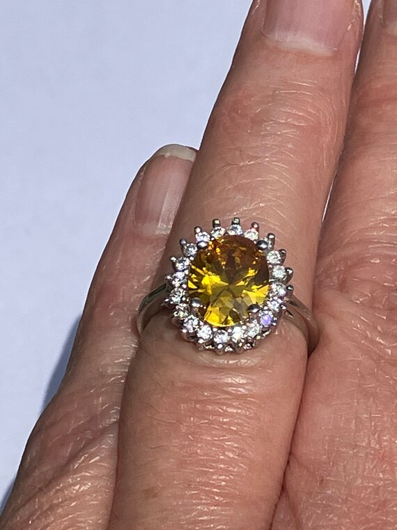 Silver ring hotsell with yellow stone