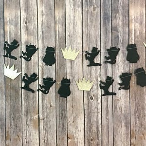 Where the Wild Things Are inspired Garland, Wild One Garland, Birthday Decor, Baby Shower, Photo Prop image 2