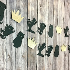 Where the Wild Things Are inspired Garland, Wild One Garland, Birthday Decor, Baby Shower, Photo Prop