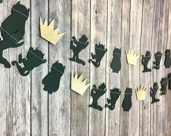 Where the Wild Things Are inspired Garland, Wild One Garland, Birthday Decor, Baby Shower, Photo Prop