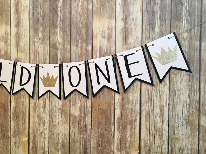 Wild One Banner, Where The Wild Things Are Inspired Banner, One Banner, First Birthday, Photo Prop image 3