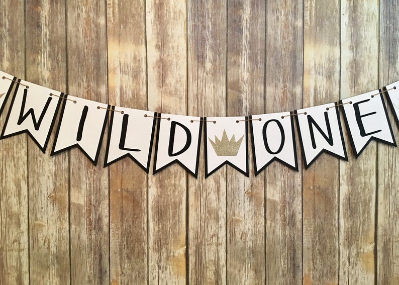 Wild One Banner, Where The Wild Things Are Inspired Banner, One Banner, First Birthday, Photo Prop image 4