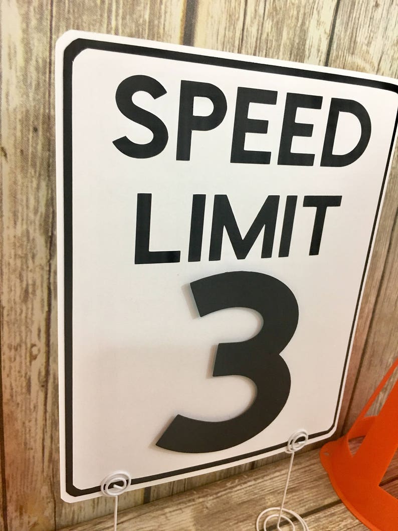 Age Speed Limit Sign Race Cars Party Cars Birthday Speed Etsy