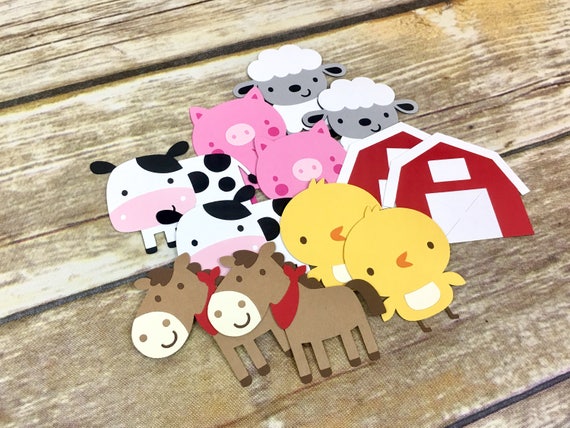 Farm Animal Die Cuts Diy Animals Farmhouse Party Farm Animal Die Cuts Diy Animals
