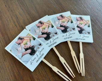 Custom Wedding Cupcake Toppers, Wedding Toppers, Wedding Announcements, Engagement Toppers