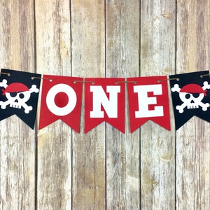 Pirate One Highchair Banner, One Banner, Pirate Birthday, First Birthday, Photo Prop