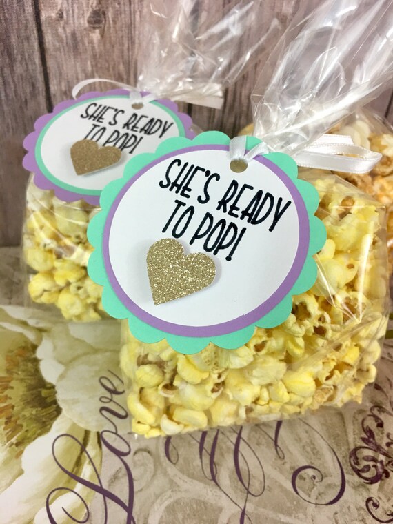 She S Ready To Pop Baby Shower Tags Party Favor Favor Etsy