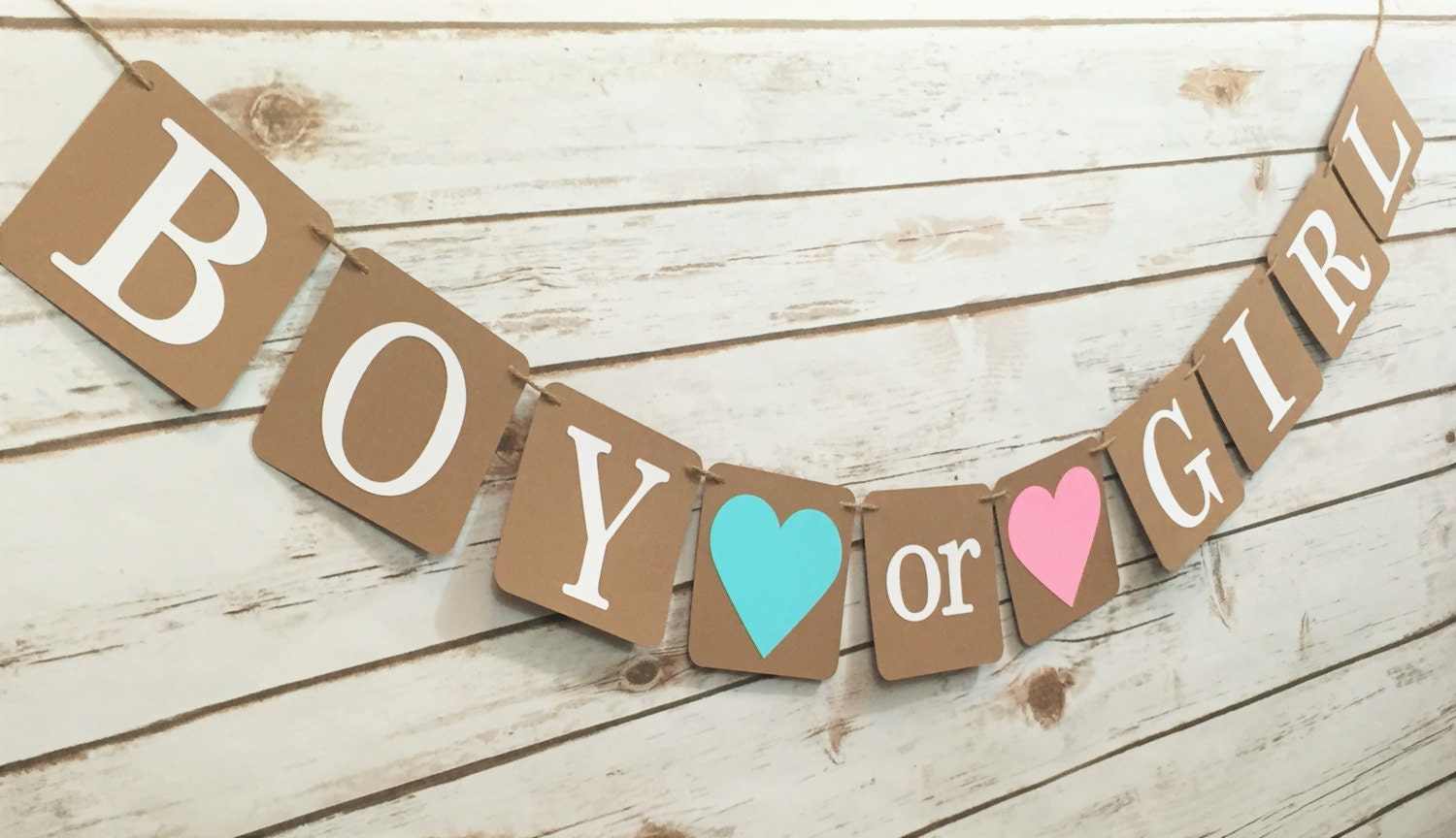 Gender Reveal Banner Gender Reveal Baby Shower Boy or Girl Etsy