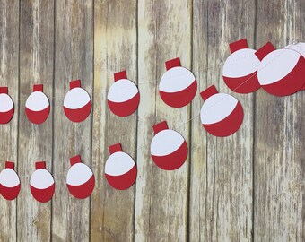 Fishing Bobbers Garland, Fishing Party, Summer Decor, Birthday, Baby Shower, Photo Prop