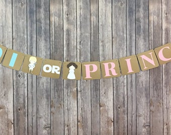 Jedi or Princess Gender Reveal Banner, Star Wars Gender Reveal, Baby Shower, Luke and Leia