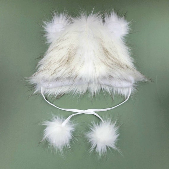 Fur Hat With Ears Faux Fur Hat Cat Hat 