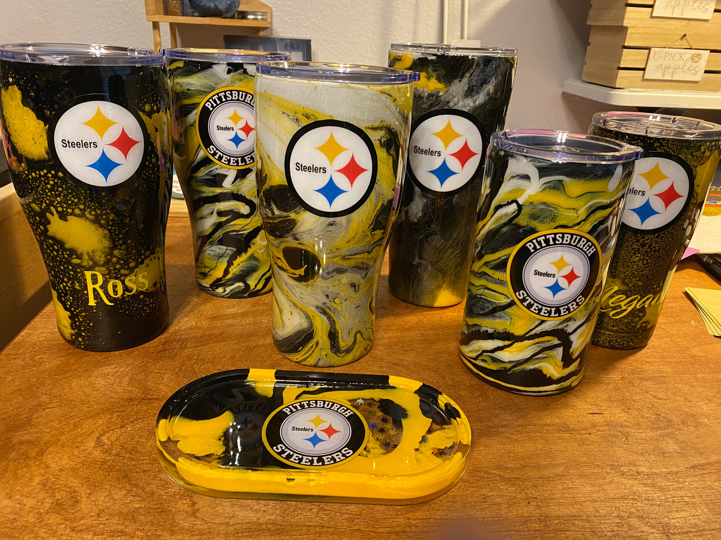 Pittsburgh Steelers 16oz Silicone Cup Smoke Design – Jenny's Gift Baskets